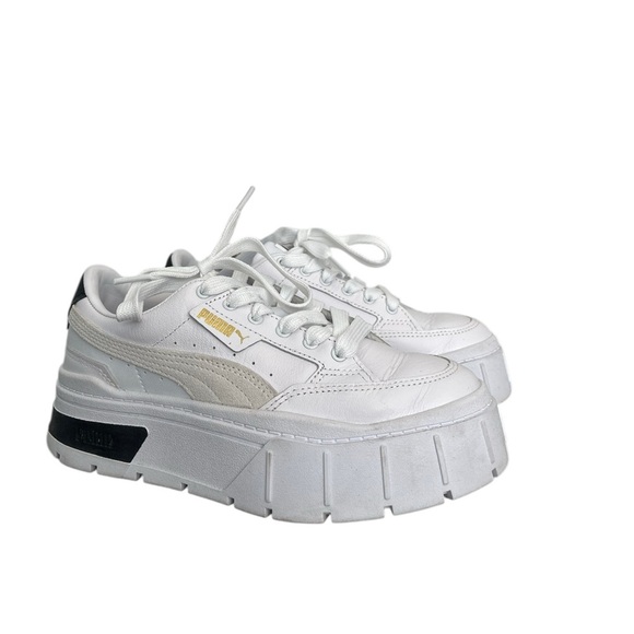 Puma Shoes - Puma mayze White Platform sneakers size 6